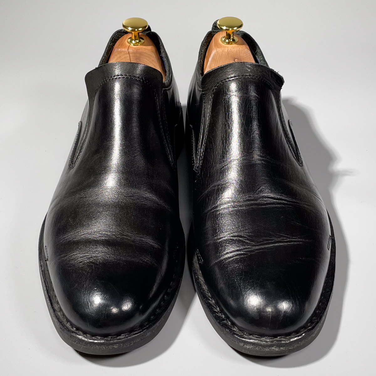 即決 COLE HAAN コールハーン ローファー スリッポン ブラック 本革 