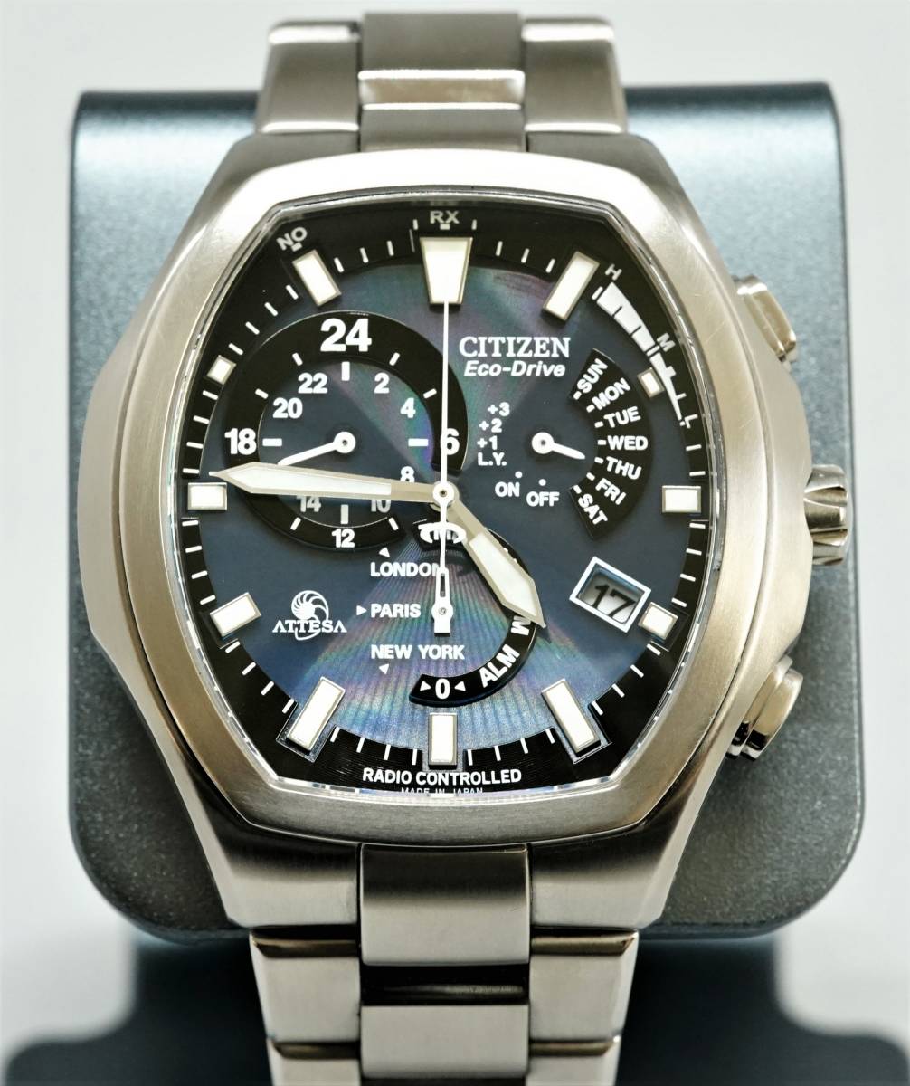 アテッサ シチズン E600-T006361 チタン エコドライブ 電波 CITIZEN 