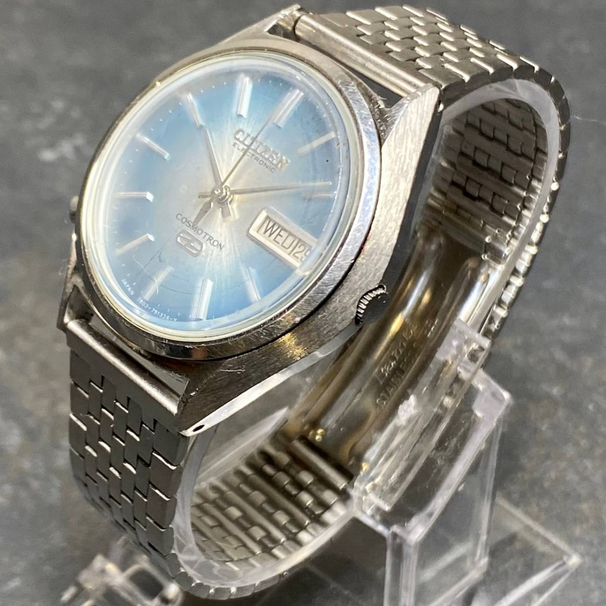1000円〜 CITIZEN ELECTRONIC COSMOTRON シチズン メンズ 腕時計 WristWatch ビンテージ Vintage 送料無料 簡易クリーニング済 T13