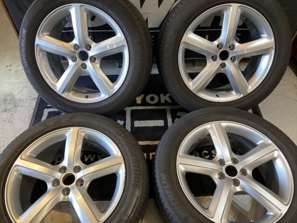 ◆1，000円スタート完全売切!! アウディ AUDI 8R Q5 Sライン 純正 19×8J+39 112/5H 235/55R19 溝あり!! A6 S6 インチアップ スタッドレス用