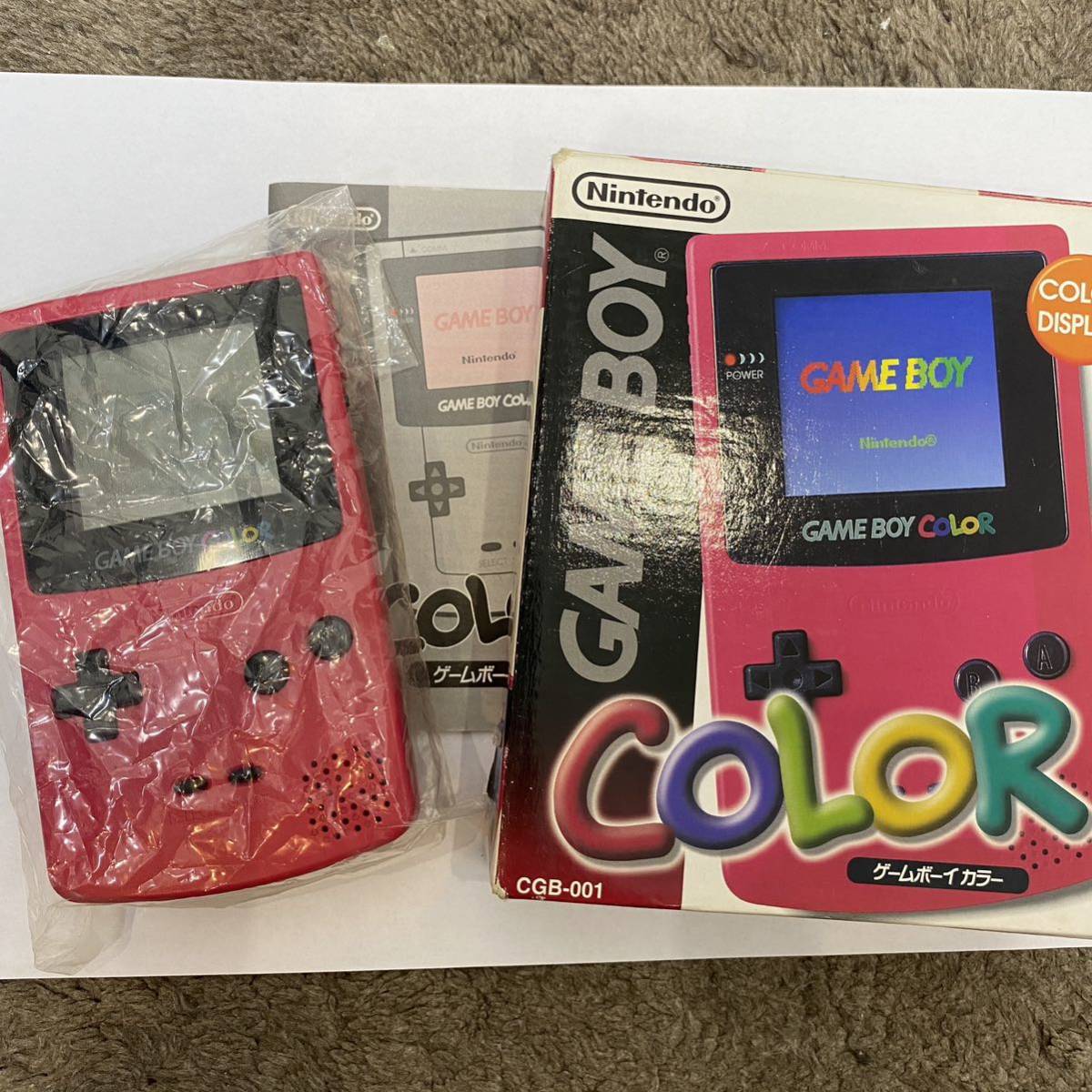 ゲームボーイカラー 美品 レッド 箱付き 任天堂 説明書 Nintendo GBC 