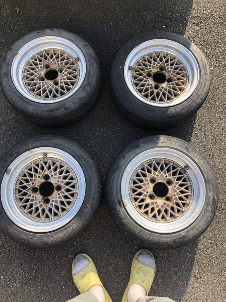 当時物 旧車 メッシュホイール 深リム 6.5J 14インチ SSR ワーク BBS 