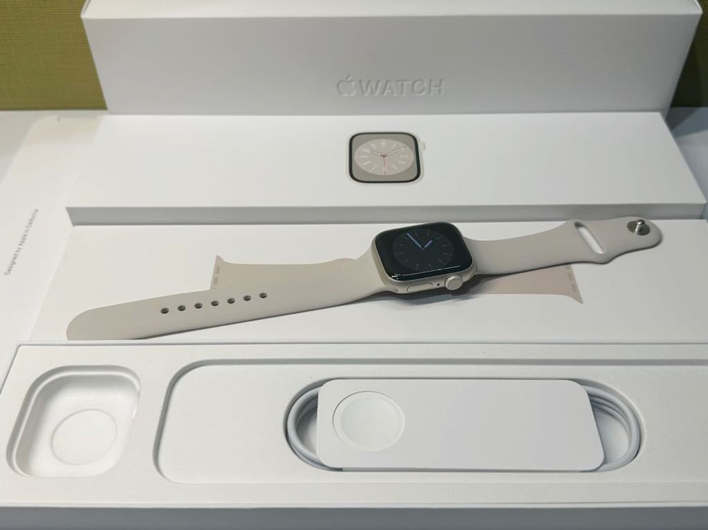 美品 Apple Watch series8 スターライト 41mm ☆即決 超美品 美品 Apple Watch series8 スターライト 41mm ☆即決 超美品