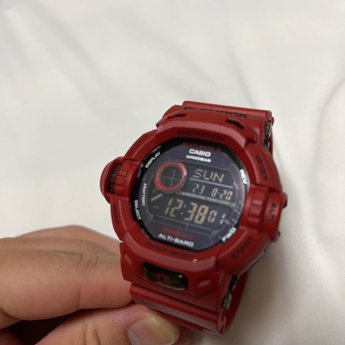 CASIO G-SHOCK RISEMAN レッド デジタル腕時計 G-SHOCK カシオ CASIO Gショック ライズマン メン・イン・バーニング