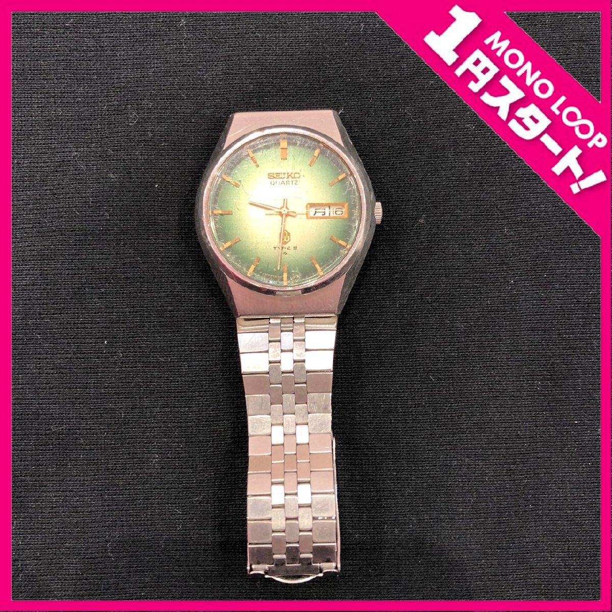 メンズ 新品電池交換/稼働 SEIKO TYPE II 腕時計 デイデイト 希少文字盤