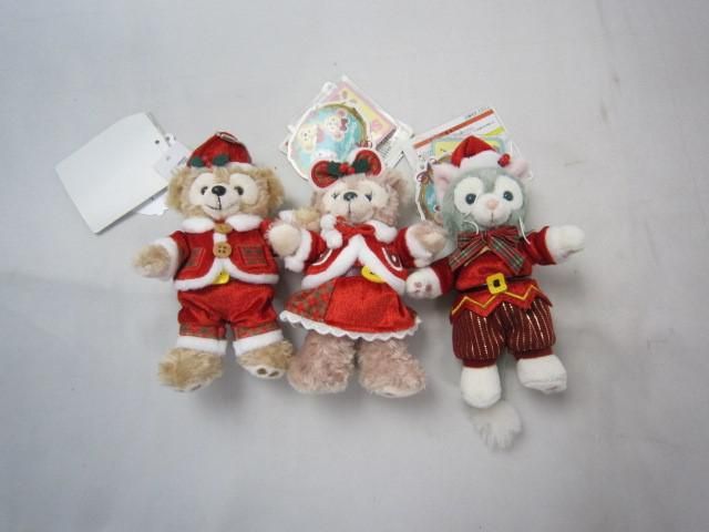 【同梱可】優良品 ディズニー ジェラトーニ ダッフィー シェリーメイ クリスマス 2016 ぬいぐるみバッジ タグ付き 3