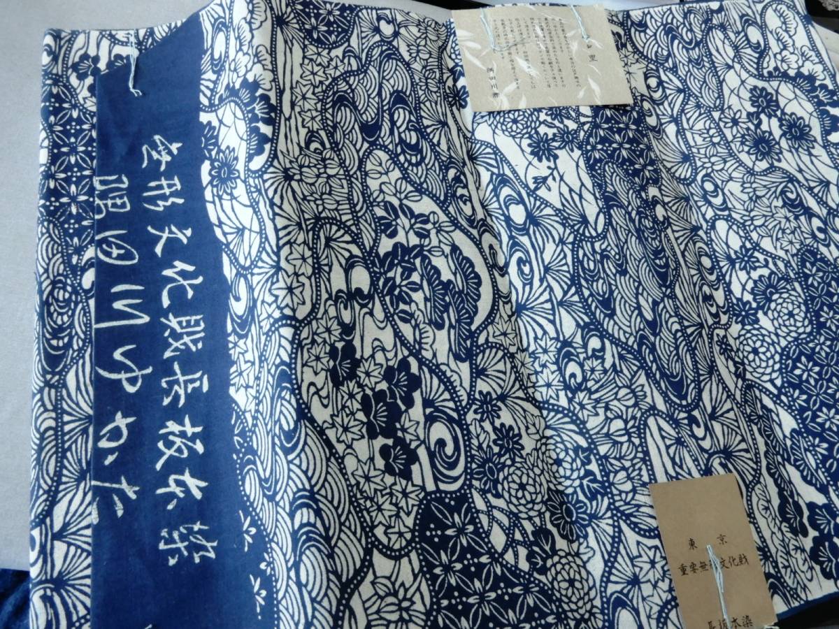 【驚きの破格値，SALE】 ＜銀の斧＞東京長板本染ゆかた反物 隅田川染謹製 藍染地白染 重要無形文化財 浴衣反物(反物)｜売買されたオークション情報、yahooの商品情報をアーカイブ公開 - オークファン 反物