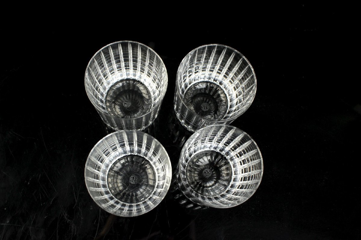 董芸】Baccarat バカラ クリスタルガラス ハーモニー ロックグラス 4客 