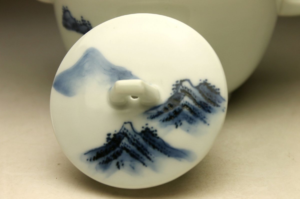 煎茶器 京焼 平安春峰 染付漢詩山水図急須 - メルカリ