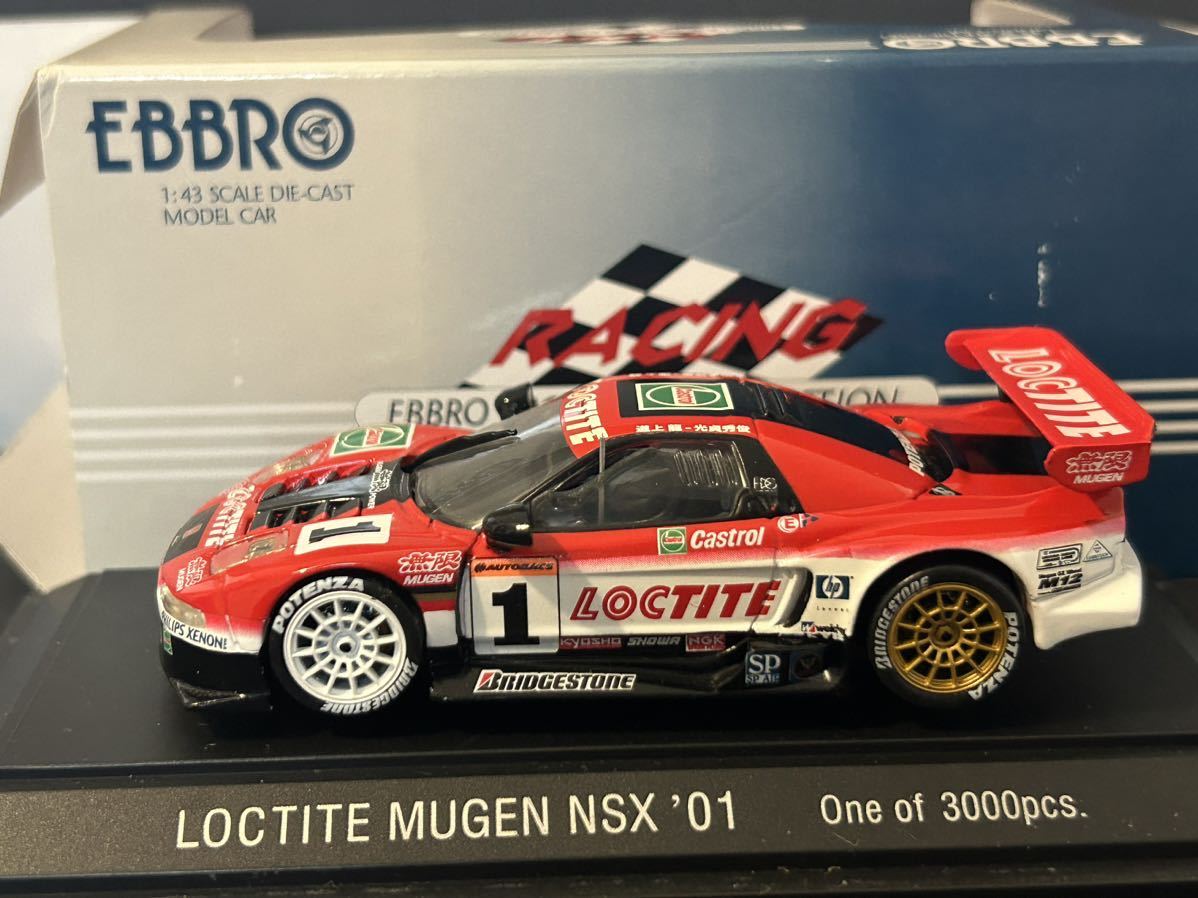 EBBRO 1/43 JGTC LOCTITE NSX MUGEN 2001 RED #1 '01 エブロ