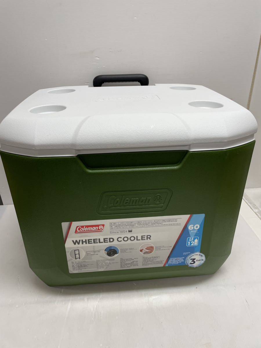 Coleman ホイールクーラー クーラーボックス　60QT 56L 限定色オリーブ 未使用品 キャンプ用品 