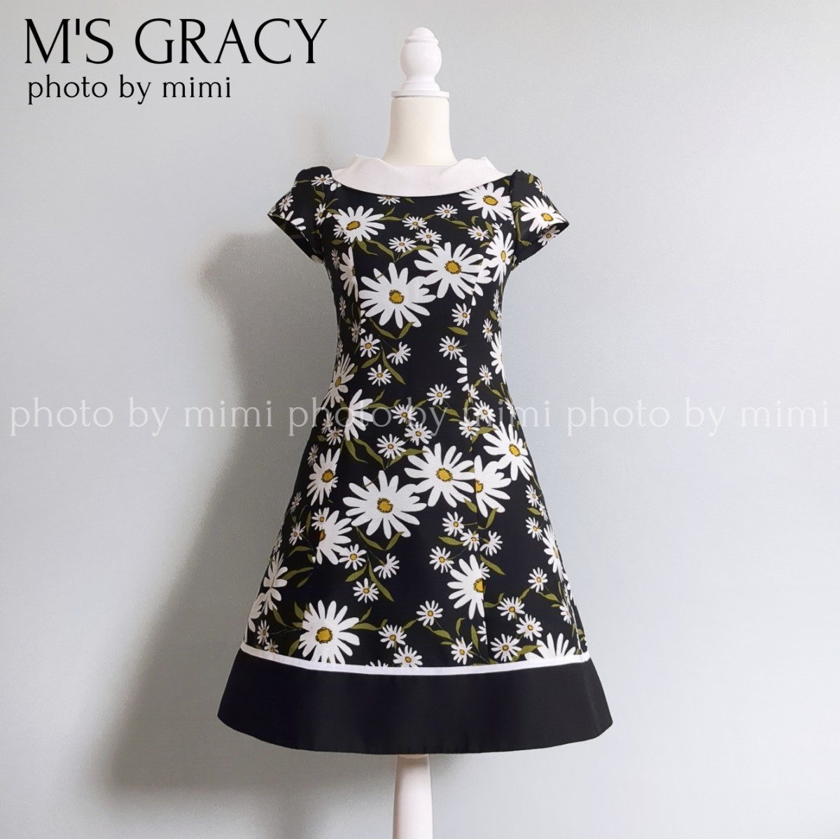 M'S GRACY マーガレット柄ワンピース 花柄 フラワー 多色フラワー
