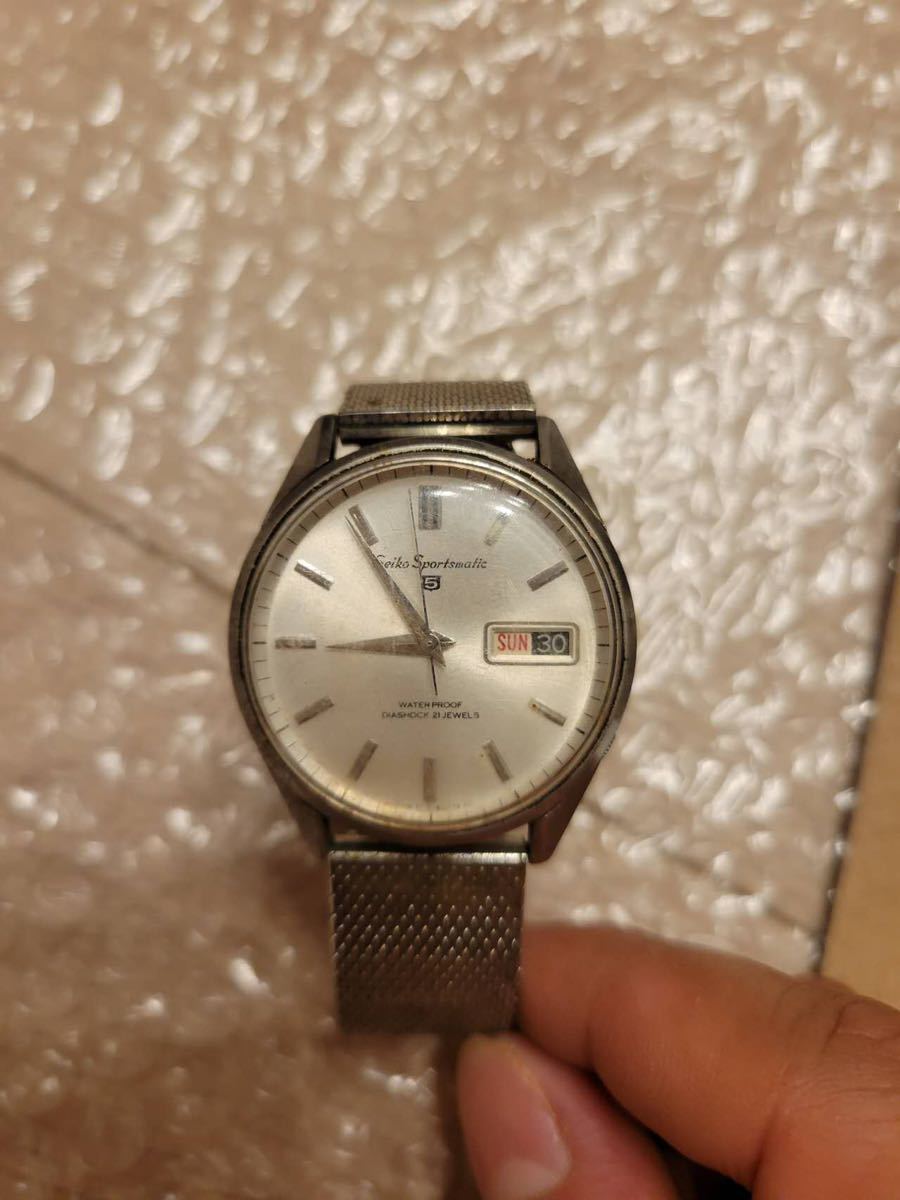 時間動作】SEIKO セイコー 6619-8050 ファイブ スポーツマチック 21石 