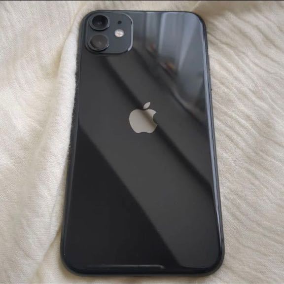 Apple iPhone11 128GB BLACK MWM02J/A バッテリ80% □SIMフリー