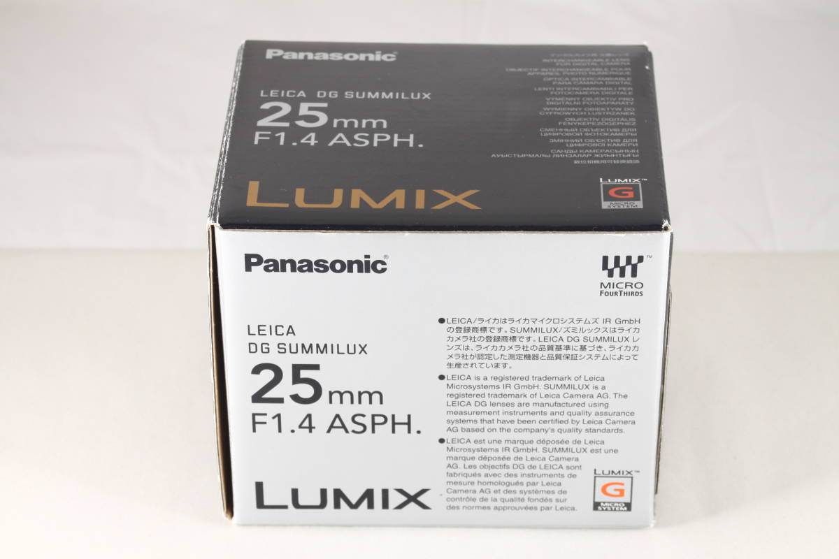 ★驚愕の超極上美品★ LUMIX LEICA DG SUMMILUX 25mm F1.4 ASPH ★元箱、完動品、光学新品級★ パナソニック #226