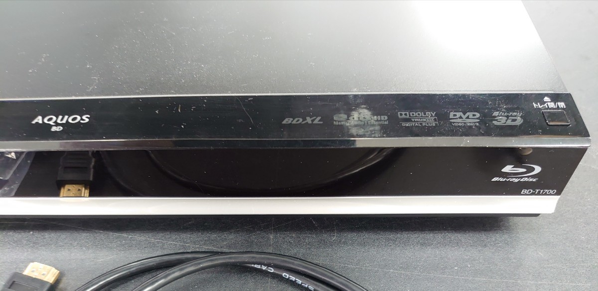 SHARP シャープ AQUOS BD-T1700 1TB 3チューナー ブルーレイレコーダー