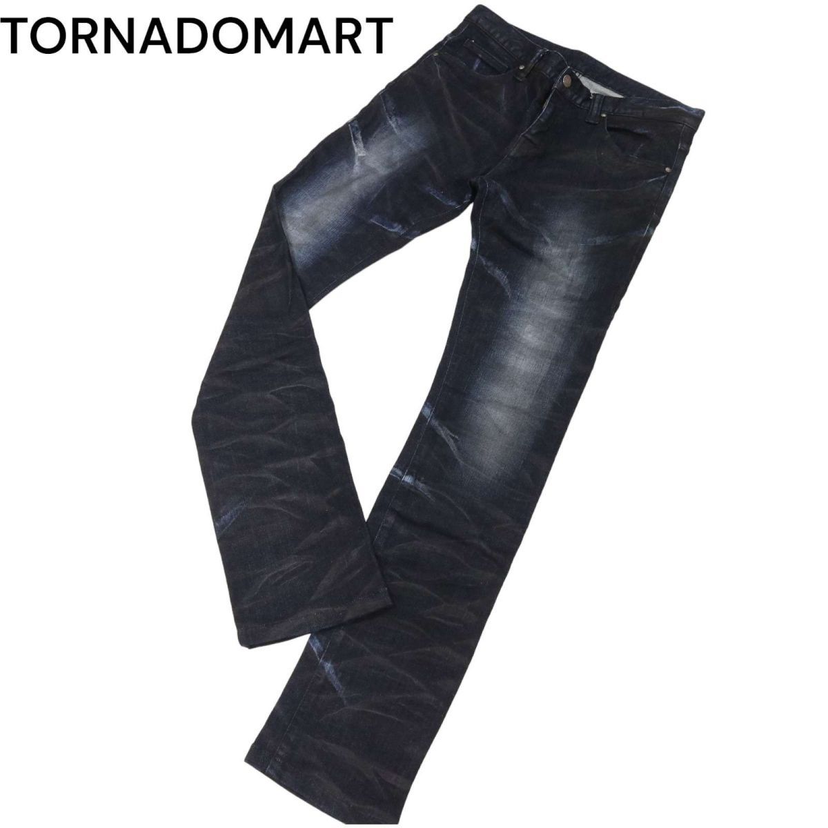 TORNADOMART トルネードマート 3D髭落ち★ ストレッチ フリージング デニム パンツ ジーンズ Sz.S　メンズ 日本製　I3B00460_8#R