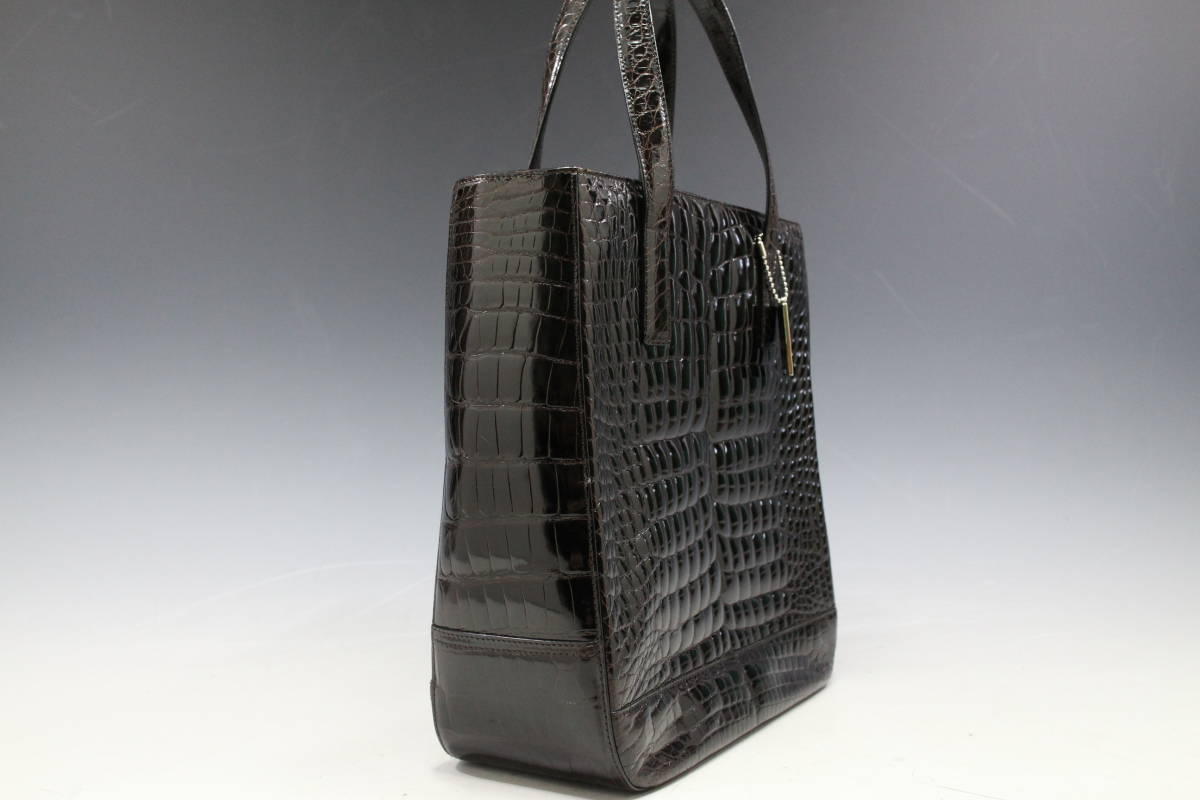状態良【コーチ/COACH本物】ハンドバッグ/クロコダイル本革/限定 
