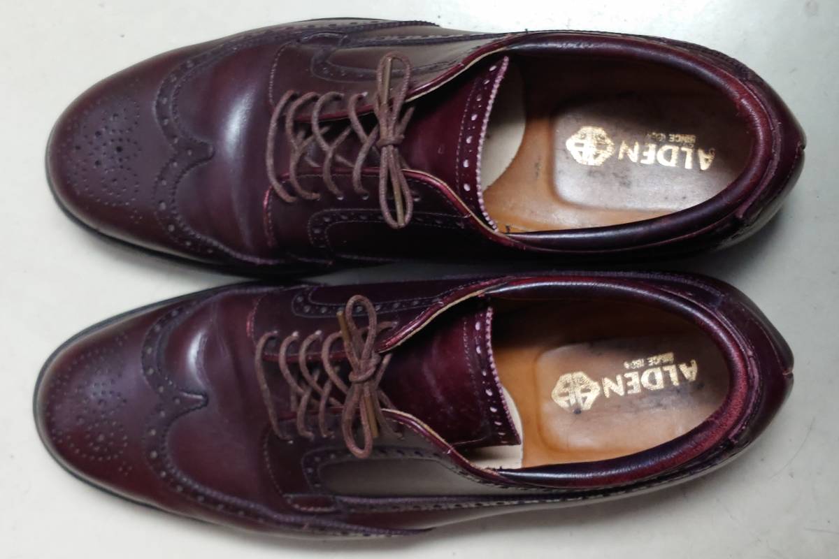 ALDEN 8.5D ウィングチップ 旧ロゴ オールデン 中古 Alden - 究極の 
