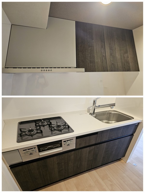 ◆設置未使用品/クリナップ/コンパクトキッチン/colty/コルティ/W1800mm/ガスコンロ（都市ガス）/レンジフード/吊り戸/2022年製/通水有◆