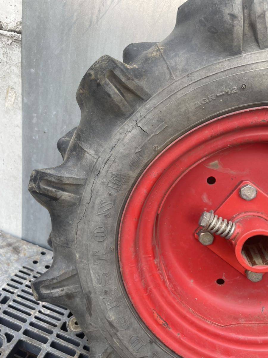 耕運機 タイヤ 5.00-12 六角径 ☆ 農機具用タイヤ 部品 パーツ 中古