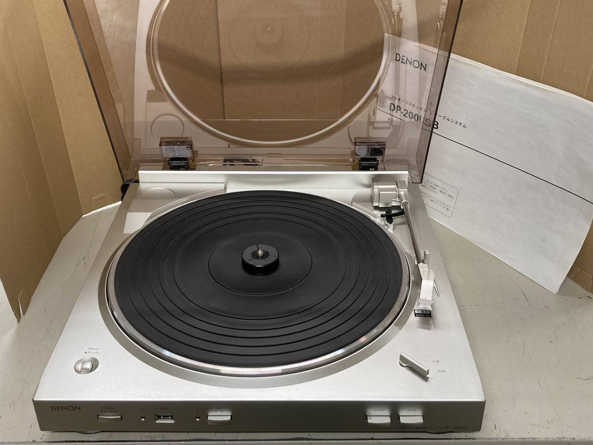 □DENON□USBメモリー対応・フルオートレコードプレーヤー□DP-200USB