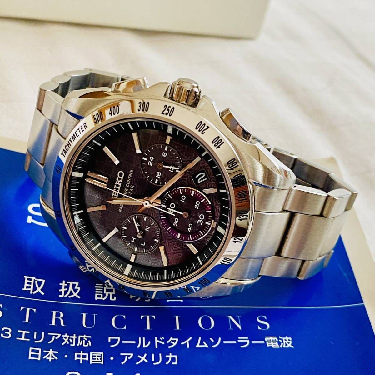 売り卸値 SEIKO ◇ ブライツ 美品 電波ソーラー 8B82 ◇ SAGA075 