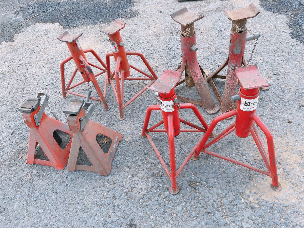 中古 ジャッキスタンド 4セット まとめて 高さ調整可能 ジャッキ スタンド ジャッキアップ 車 車輛 自動車整備 茨城県 0903え3 I12 170×2