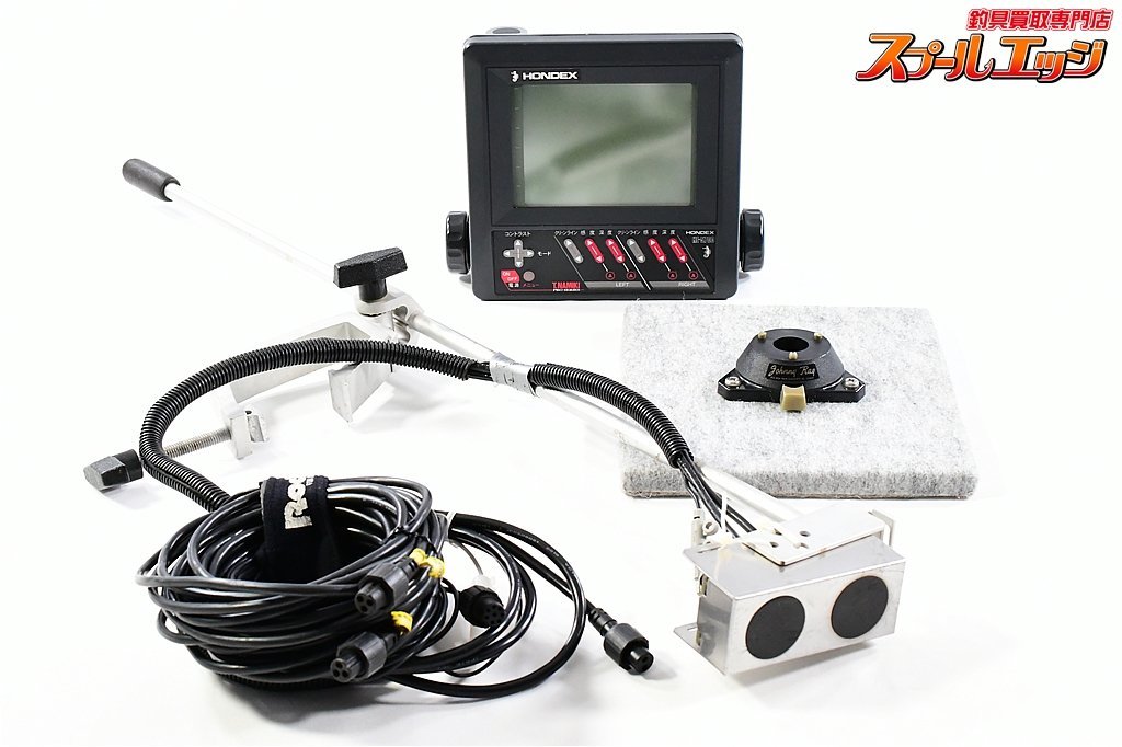 ★☆【ホンデックス】 HE-5700 DC12V 水温センサー&振動子107kHz&400kHz&ジョニーレイ架台付 K_060★☆e03447