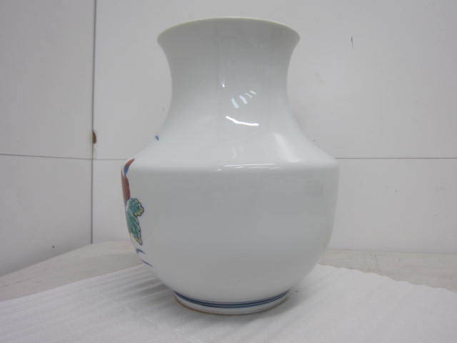 美品】今泉今右衛門 錦花絵花瓶 花器 共箱ダメージ有 【公式通販】