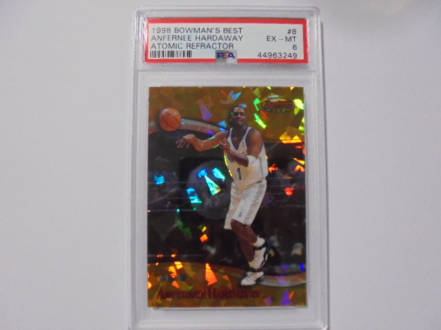 1998 Bowman's best Anfernee Hardaway atomic refractor/100 PSA6