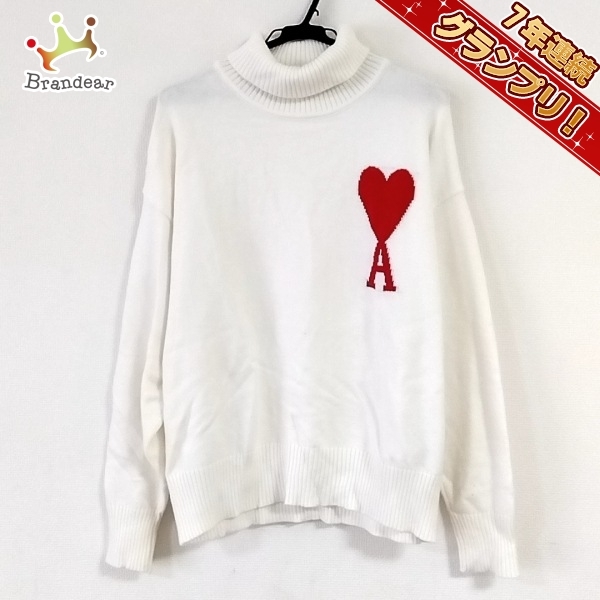 アミアレクサンドルマテュッシ AMIalexandremattiussi 長袖セーター - 白 レディース タートルネック 美品 トップス