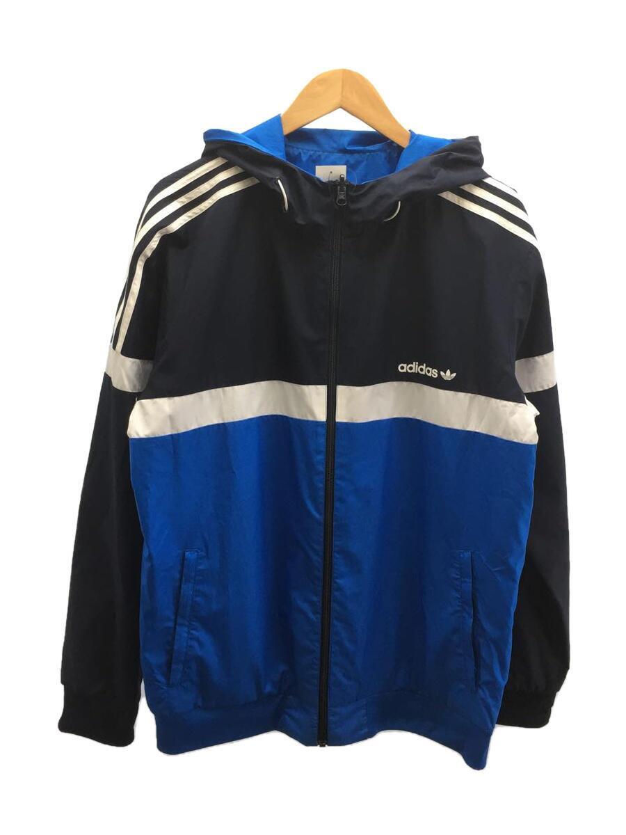 adidas◆ジャケット/-/ポリエステル/BLU/AY7757