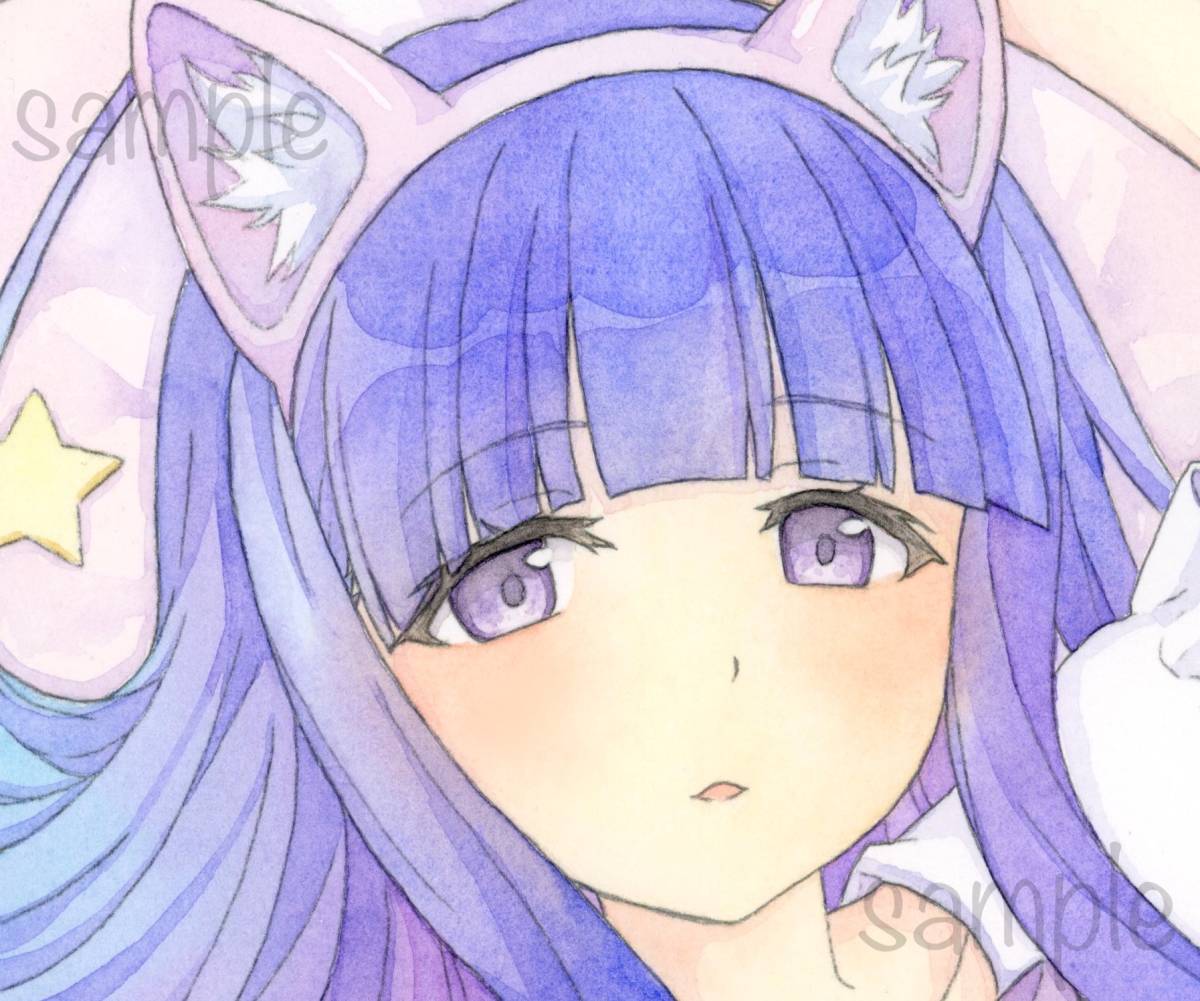手描きイラスト ひぐらしのなく頃に 古手梨花 パジャマ 原画 A4の入札 