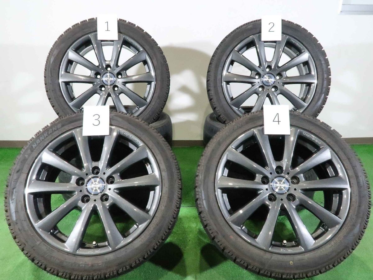 4本 Team Sparco 17インチ 7J +49 112 スタッドレス バリ溝 ナンカン アイスアクティバ AW-1 22年 225/45R17 ゴルフ 7 8 A3 スポーツバック