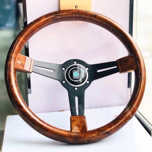 ビンテージタイプのウッドステアリング ハンドル 380mm 【公式通販】