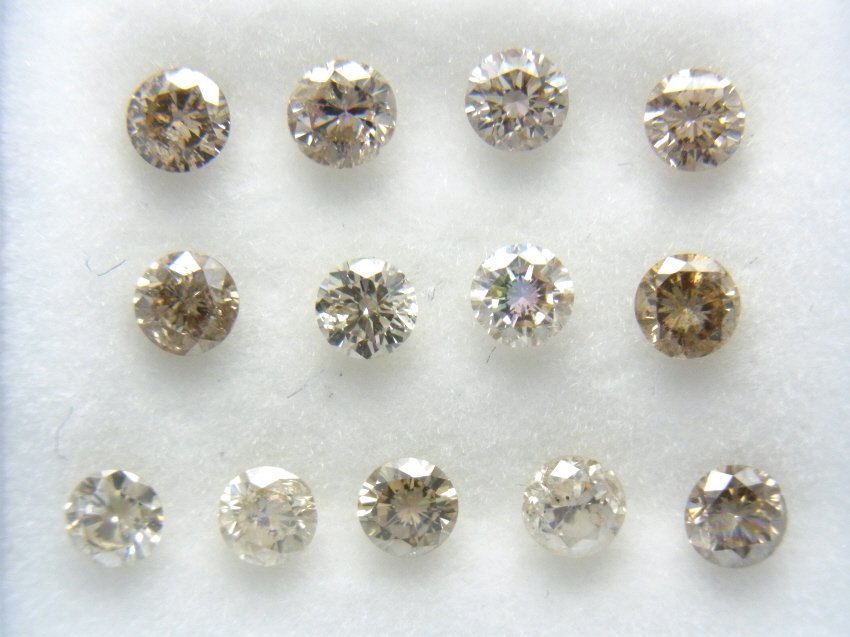 [Shimoe]最落無し！１円～ブラウンカラー系　SI～Ｉクラス　合計１．０３ｃｔ　天然ダイヤルース