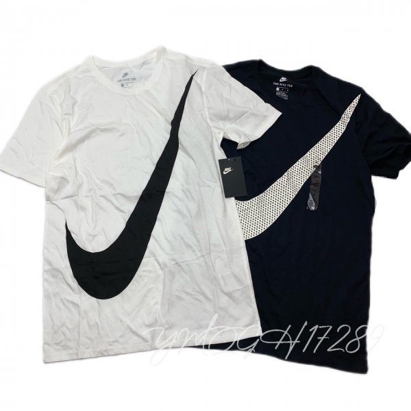 ★新品★NIKE ナイキ ビッグスウッシュ ロゴ Tシャツ 2枚 セット 891872-100 940648-010 白 黒 M