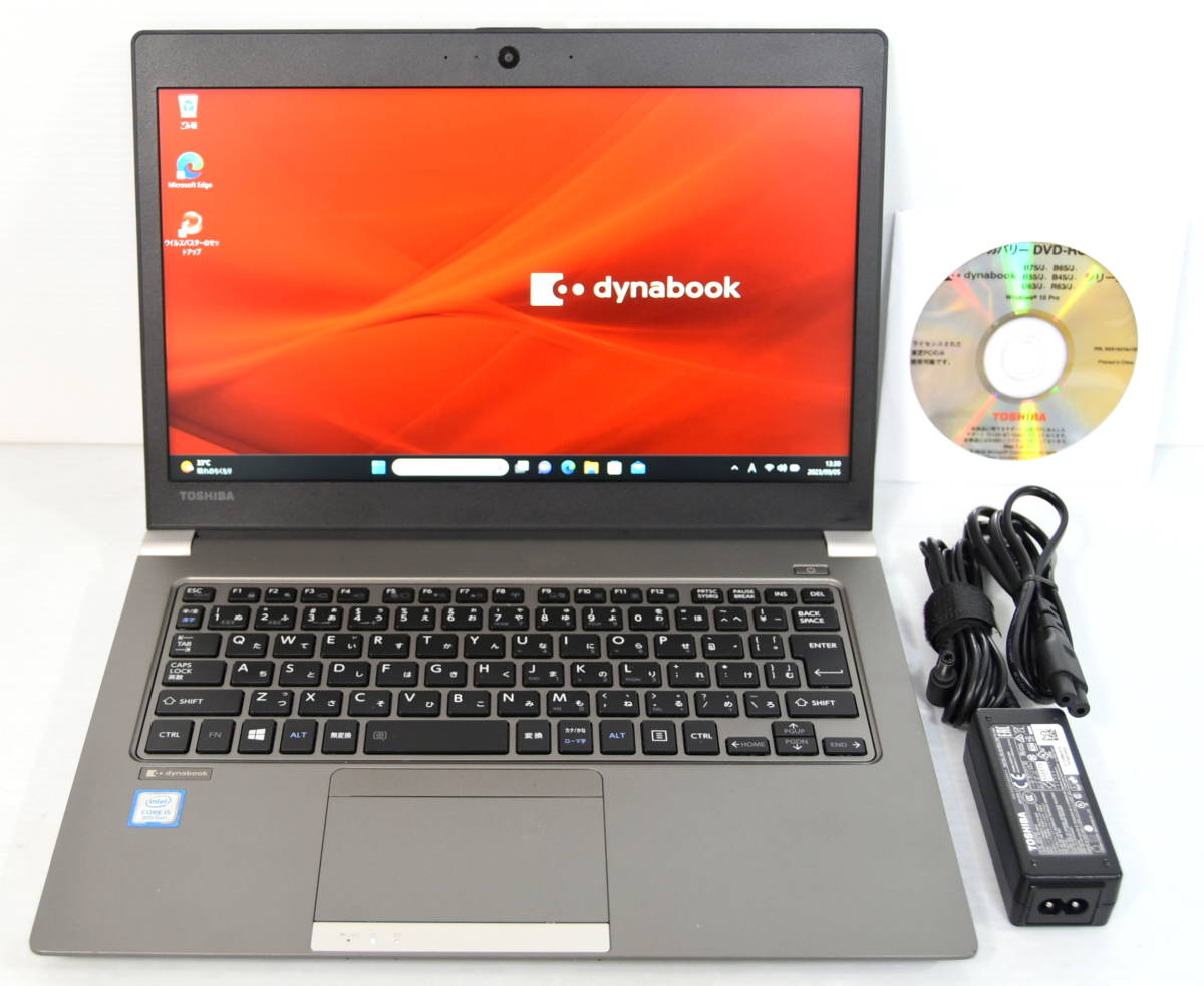 ☆ Dynabook R63/J i5-8250U 1.6(3.4)G 8CPU/SSD 256GB/13.3FHD