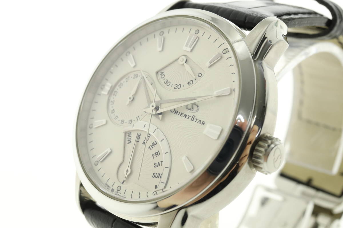 LVSP5-9-45 7T093-18 Orient Star オリエントスター 腕時計 DE00-C0-B パワーリザーブ 自動巻き 約84g メンズ シルバー ジャンク