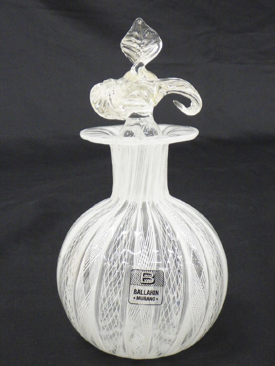  MURANO ムラノ BALLARIN バラリン ボトル ヴェネチアン 高さ約17.5cm(工芸ガラス)｜売買されたオークション情報、yahooの商品情報をアーカイブ公開 - オークファン 工芸ガラス