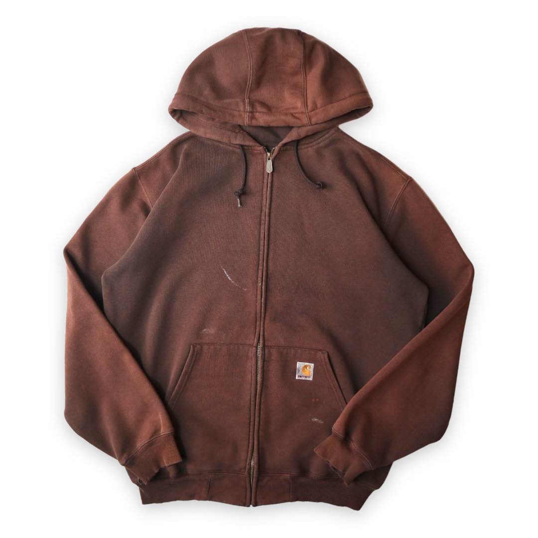 全国無料，低価 フェード Carhartt ジップパーカー スウェット vintage ヴィンテージ デトロイトジャケット アクティブ アメカジ ワーク ボロ 雰囲気 90s(Mサイズ)｜売買されたオークション情報、yahooの商品情報 Mサイズ