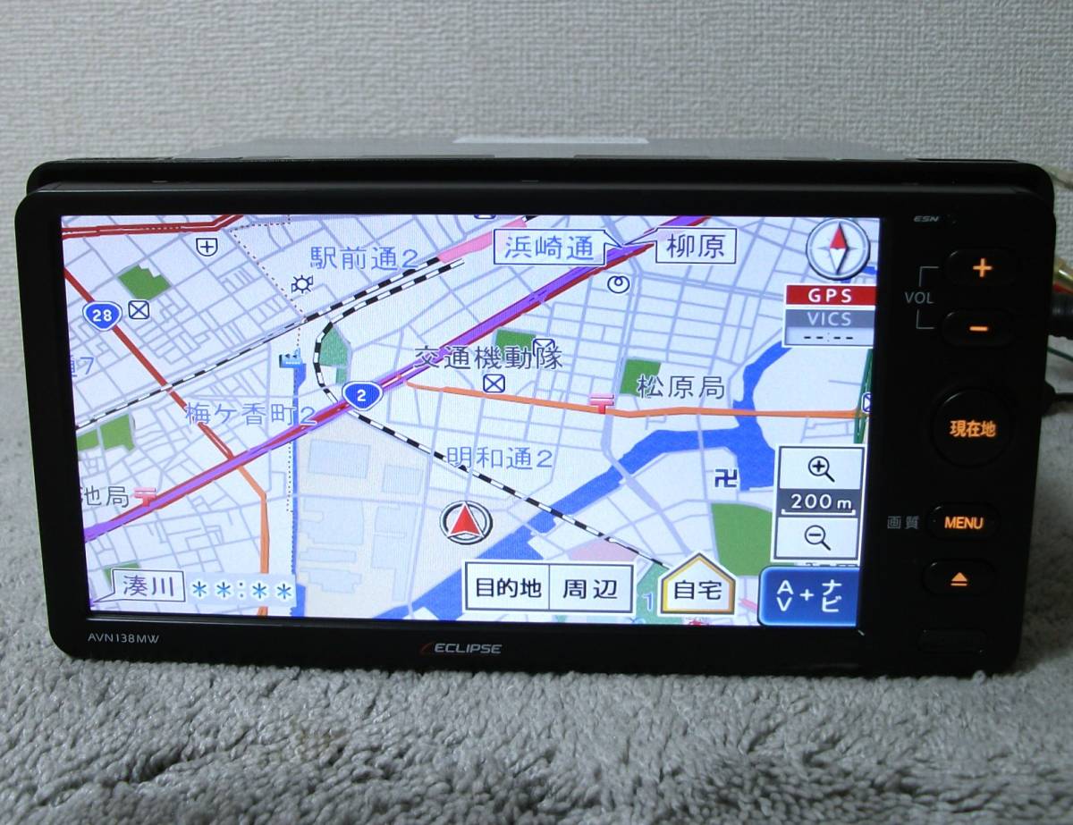 イクリプス 地デジ メモリー ナビ AVN-R7 地図データ 2016年 Bluetooth