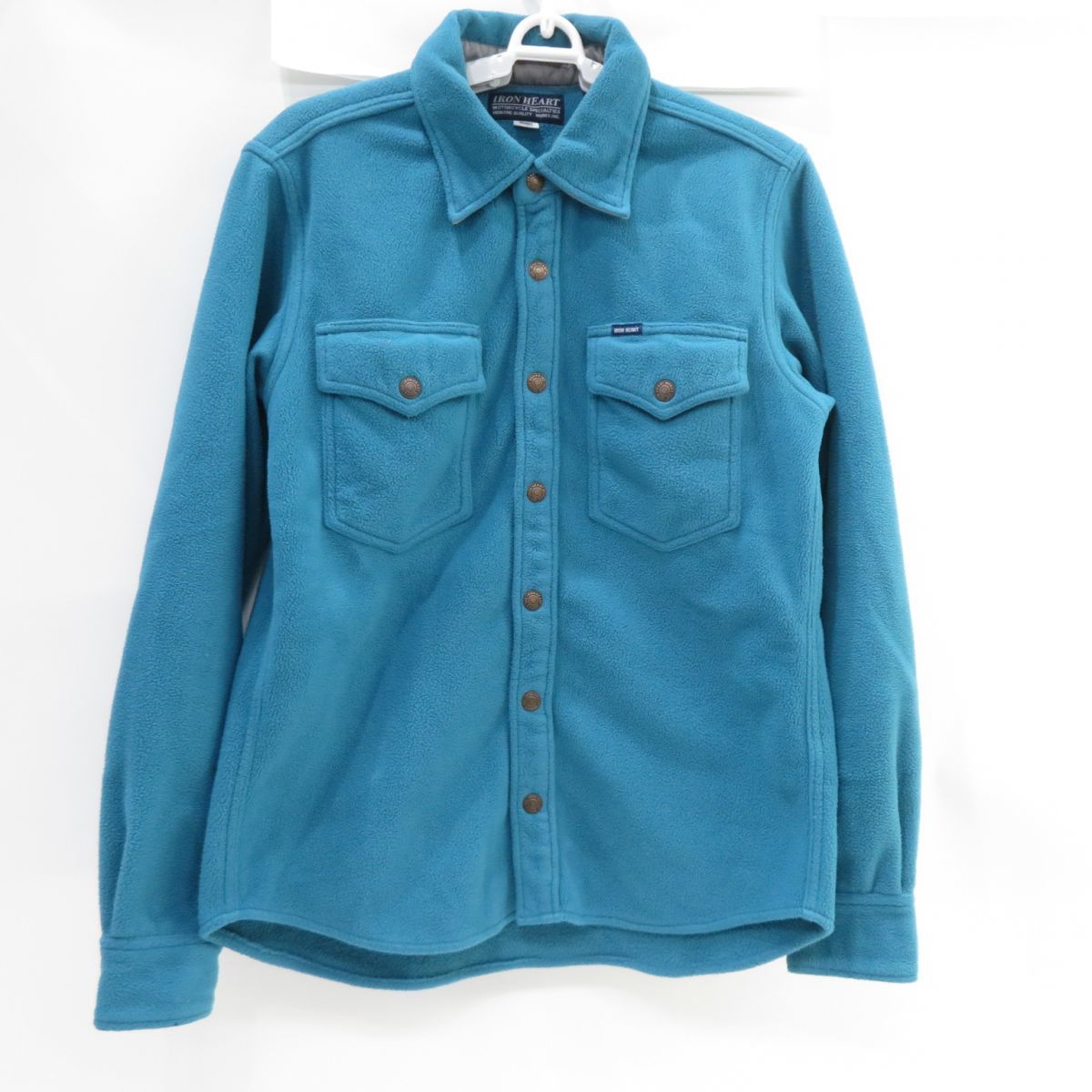 132 IRON HEART アイアンハート マイクロフリースC.P.Oシャツ 長袖 Sサイズ ※中古