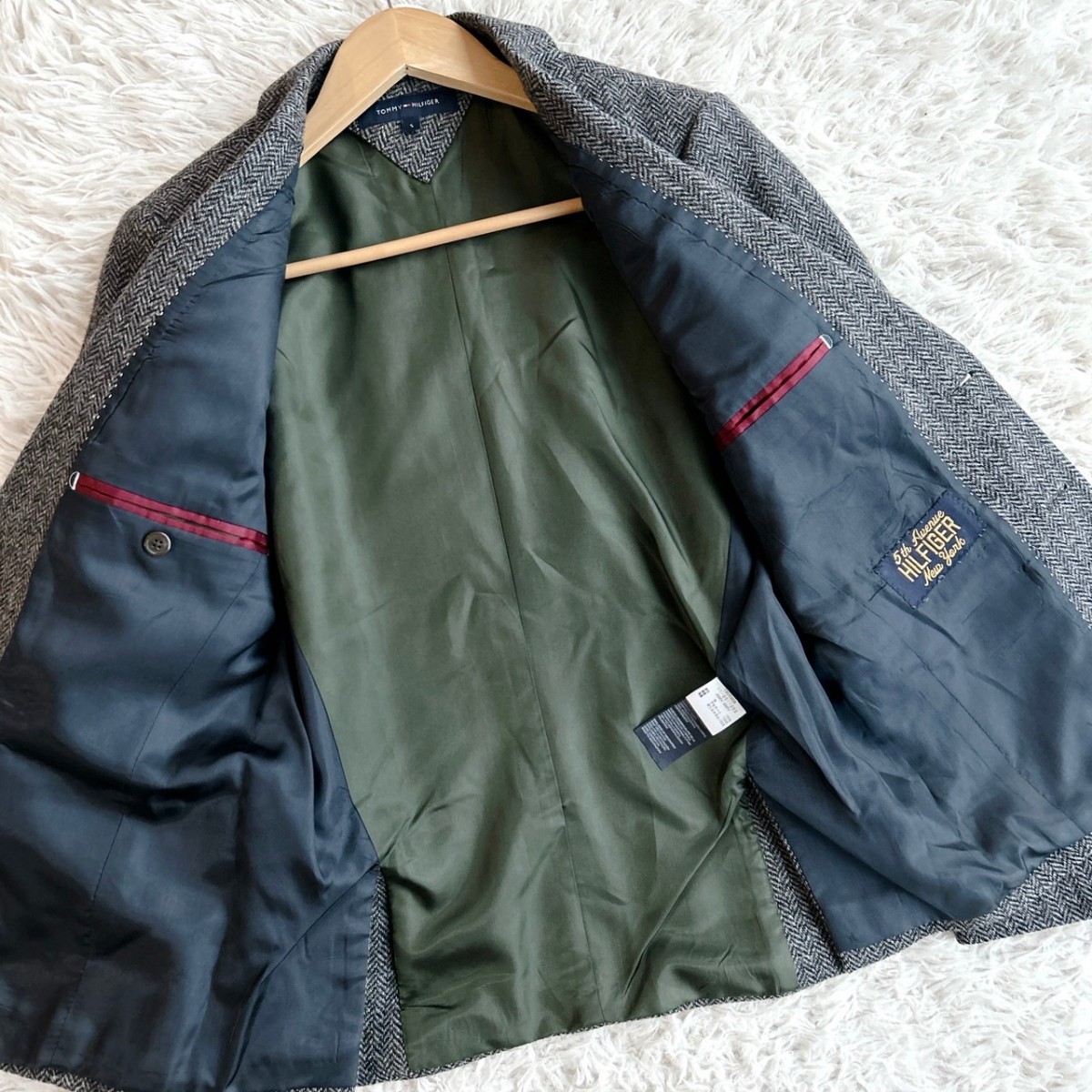 至高の逸品】TOMMY HILFIGER トミーヒルフィガー ツイード テーラード 