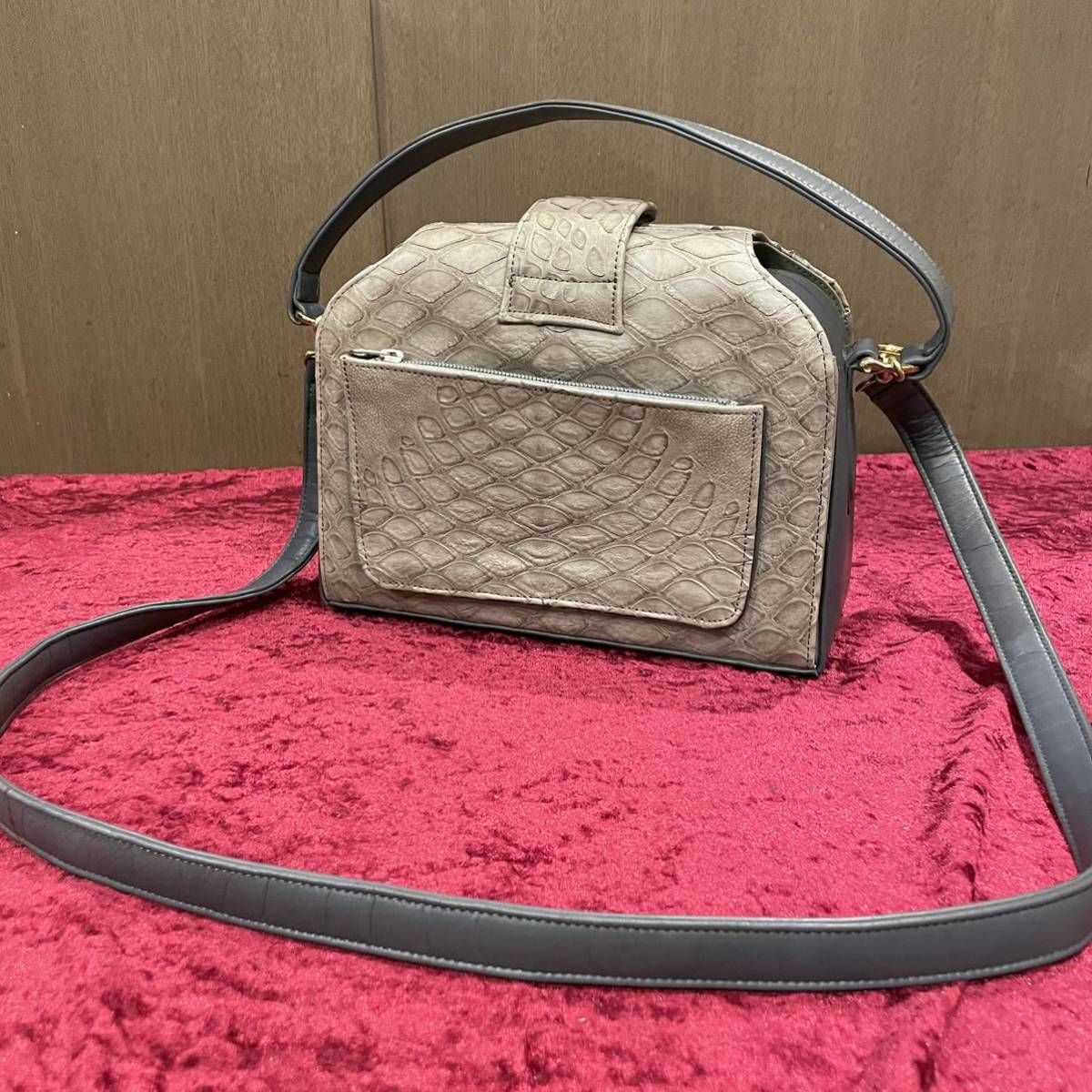 1000円〜 希少 極美品 センザンコウ 2WAY ショルダーバッグ 