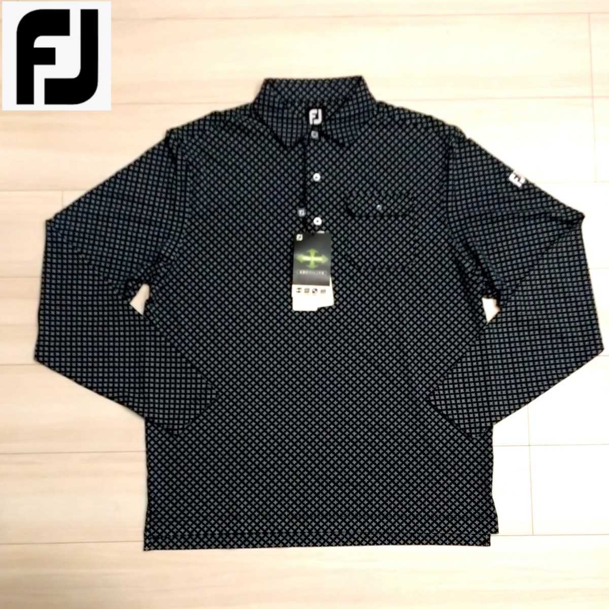 新品 FootJoy 総柄 ポロシャツ 3XL メンズ 4L 2XO ビッグサイズ 長袖シャツ フットジョイ ゴルフ タイトリスト