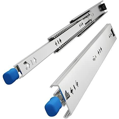 ★1000mm_ロック付き★ VADANIA 重量用スライドレール ロック付き 1000mm #VD2053 3段引 フルエクステンション ボールベアリング 横付き