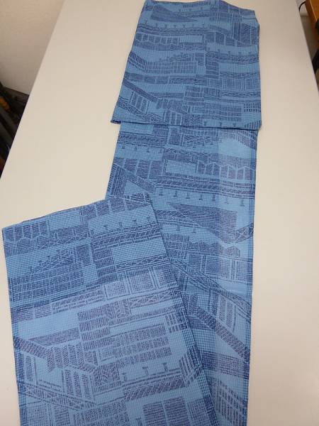 ◆粋で涼しげな柄・絹紅梅の着物◆裄71ｃｍ