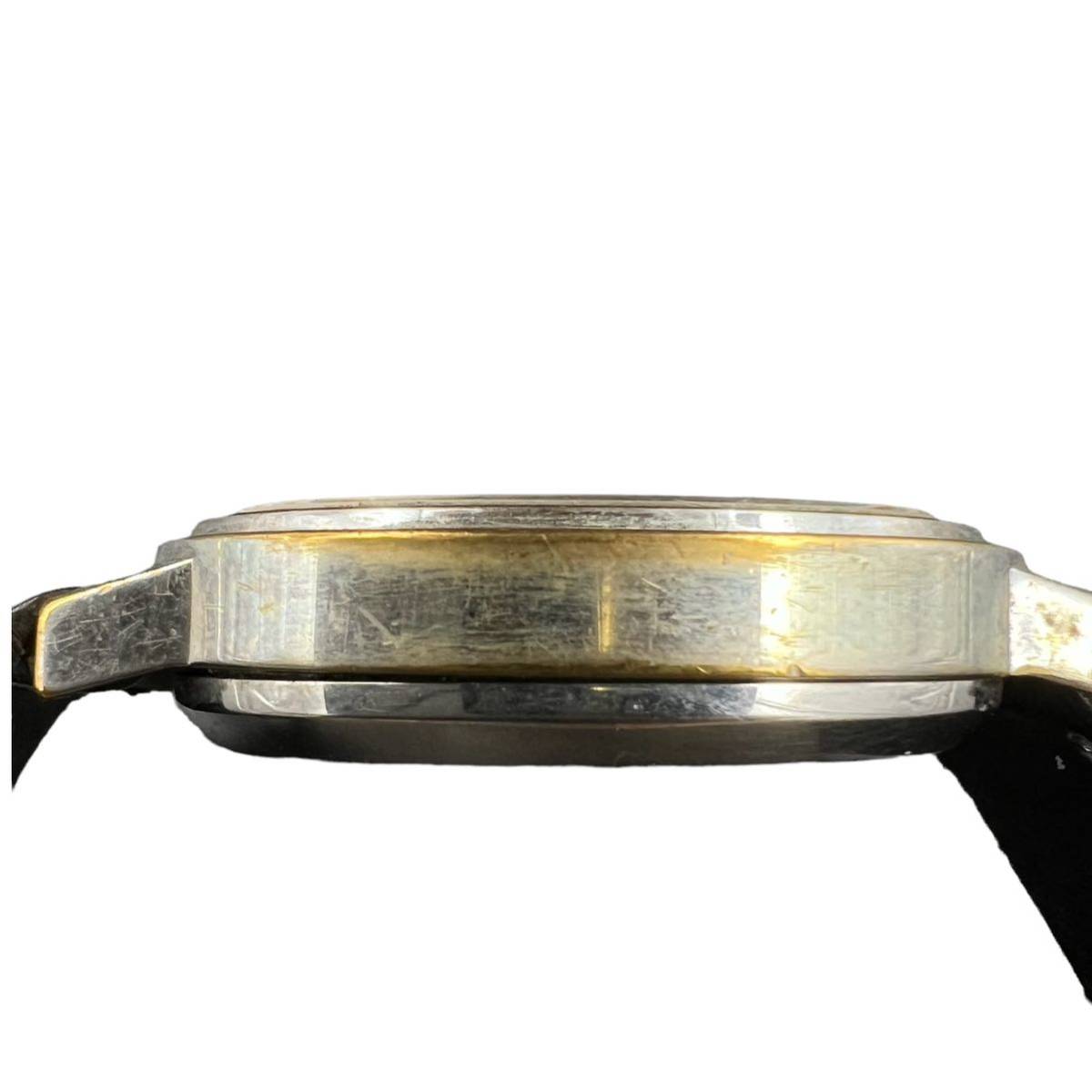 KF0612】OMEGA AUTOMATIC 自動巻き DE VILLE DATE メンズ腕時計 革 